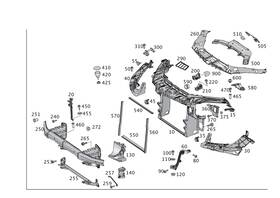 292-505-04-30 Mercedes-benz Genuine Air Ducting For Radiator