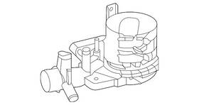 651-200-15-56 Mercedes-benz Genuine Water Outlet