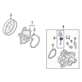 11537547824 Mini Oe For Cooper 07-12 Engine Coolant Temperature Sensor O-ring