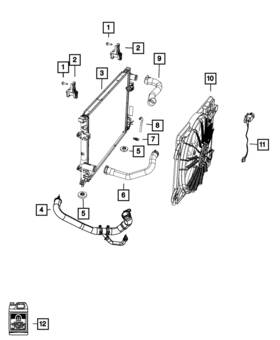 04598096ah Mopar Genuine Radiator Outlet Hose 4598096ah