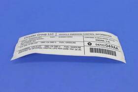 04722049aa Mopar Genuine Veci Label 4722049aa 04722049aa Mopar Genuine Veci Label 4722049aa