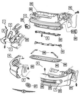 04805246ac Mopar Genuine Radiator Shield Right 4805246ac
