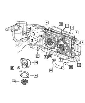 04809274ac Mopar Genuine Radiator Support Right 4809274ac