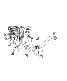 05039042ag Mopar Genuine Radiator Outlet Hose 5039042ag