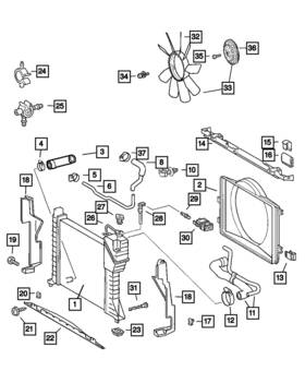05103580aa Mopar Genuine Radiator Hose 5103580aa