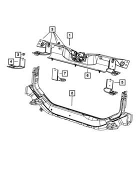 05115244ae Mopar Genuine Radiator Closure Panel Cross-member 5115244ae