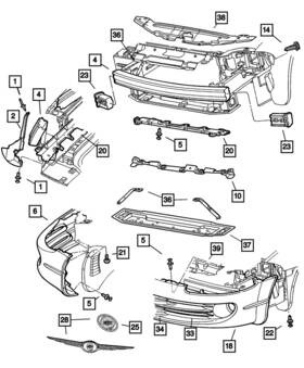 4805214ac Mopar Genuine Radiator Shield Right