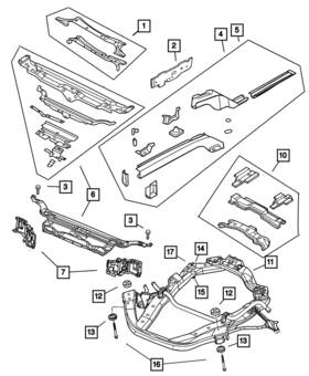 5003852ad Mopar Genuine Headlamp Mounting Panel Package Right