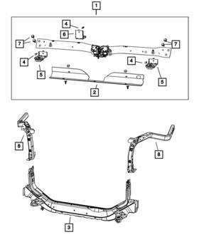 5030538ac Mopar Genuine Radiator Closure Panel Cross-member