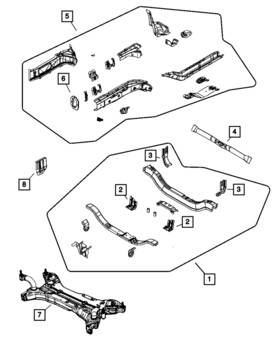 5160195ad Mopar Genuine Radiator Closure Panel Cross-member
