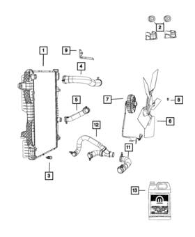 52014723ad Mopar Genuine Radiator Outlet Hose