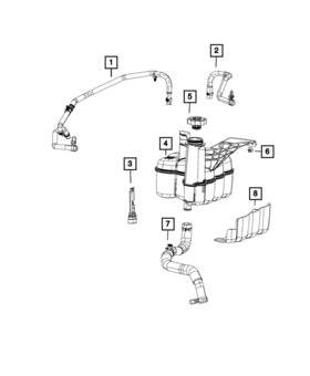 52014725aa Mopar Genuine Coolant Recovery Bottle Shield