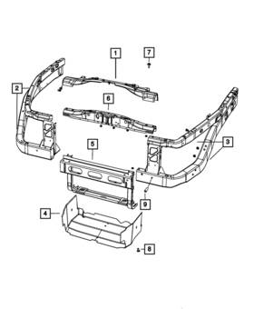 55057108aa Mopar Genuine Radiator Deflector