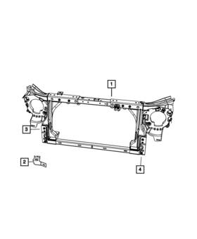 55077976ag Mopar Genuine Radiator Closure Panel