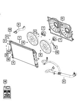 55111455ad Mopar Genuine Radiator Outlet Hose