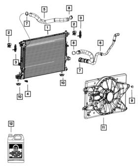 55111472ac Mopar Genuine Radiator Outlet Hose