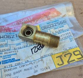6032566 Mopar 1984-1990 Dodge Chrysler Plymouth 2.2l Nos Turbo Water Inlet Elbow