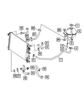68013644aa Mopar Genuine Radiator Hose