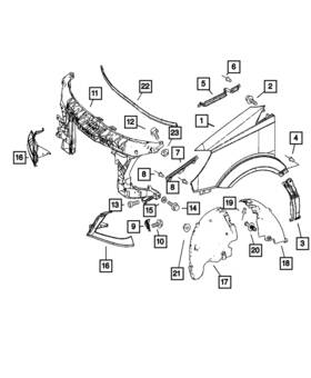 68047141aa Mopar Genuine Radiator - Support