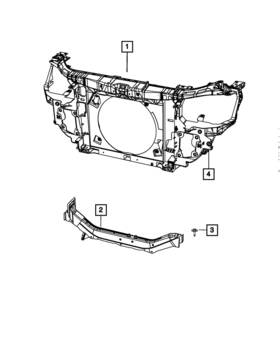 68057681ag Mopar Genuine Radiator Cross-member