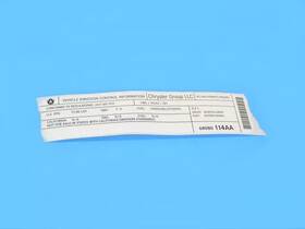 68080114aa Mopar Genuine Veci Label