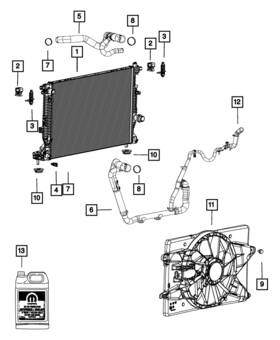 68092556ab Mopar Genuine Radiator Isolator