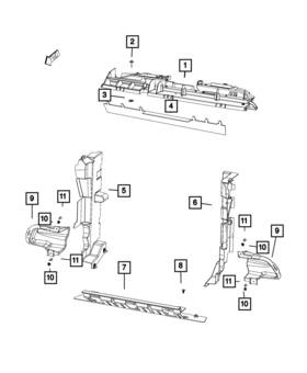 68207946aa Mopar Genuine Air Inlet Baffle Right