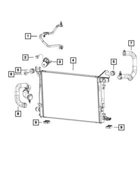 68212617ab Mopar Genuine Radiator Vent Line Hose