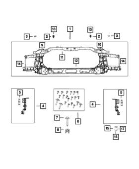 68237686aa Mopar Genuine Radiator Closure Panel Cross-member