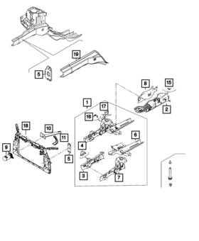 68251091aa Mopar Genuine Radiator Closure - Bracket