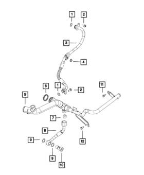 68252908aa Mopar Genuine Coolant Tube Seal