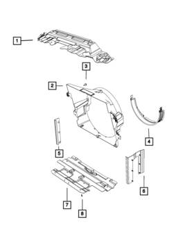 68258927aa Mopar Genuine Radiator Lower Seal
