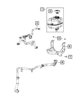 68280802ad Mopar Genuine Coolant Bottle Outlet Hose