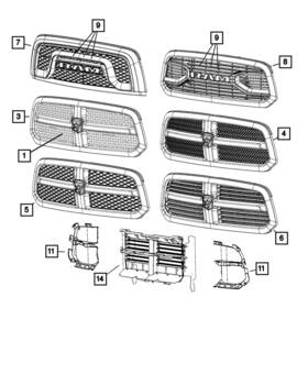 68297699ab Mopar Genuine Active Shutter Grille 68297699ab Mopar Genuine Active Shutter Grille
