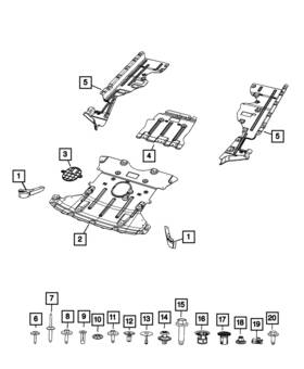 68377818af Mopar Genuine Front Belly Pan