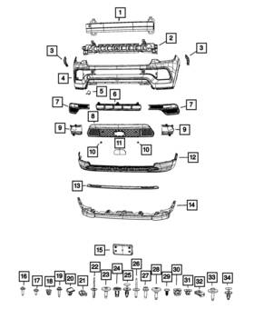 68437028aa Mopar Genuine Air Dam