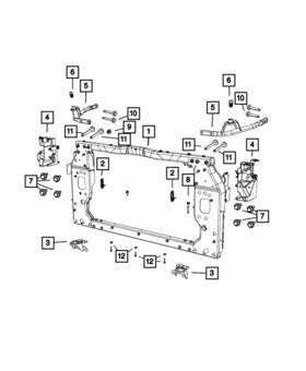 68438518aa Mopar Genuine Cooling Module Bracket Right