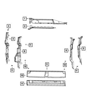 68453544aa Mopar Genuine Radiator Upper Seal
