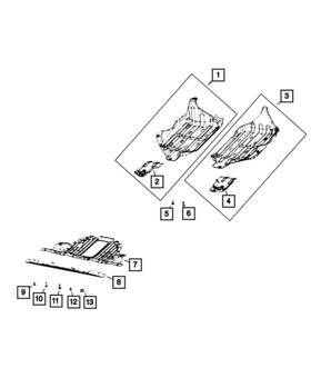 68455770aa Mopar Genuine Front Belly Pan
