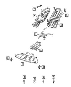 68465234ac Mopar Genuine Skid Plate Bracket Right