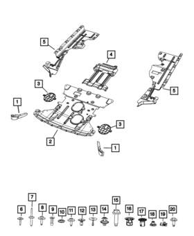 68472496af Mopar Genuine Front Belly Pan