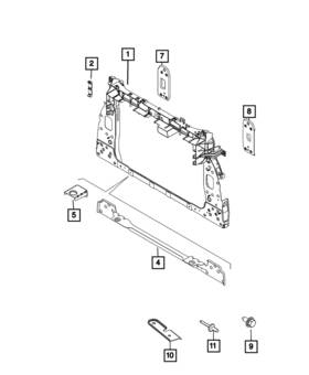 68507652aa Mopar Genuine Radiator Closure Panel