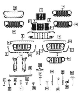 7hq95rxfaa Mopar Genuine Front Air Dam