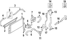 21516-6ru3a Nissan Genuine Water Hose Connector