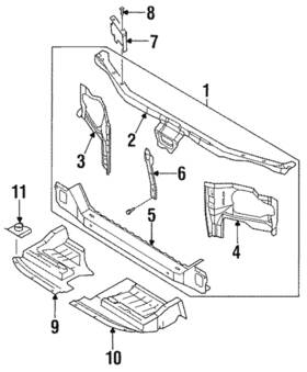 62530-40u00 Nissan Genuine Lower Tie Bar