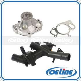 Oewp04736 Oeline Autoparts Fit For 05-09 Land Rover Lr3 4.4l V8 Water Pump With Thermostat Housing Assembly