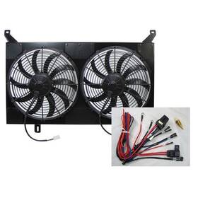 50-7230s-2 Old Air Products Dual Fan Assembly With Wire Harness And 185-degree T-stat Chev