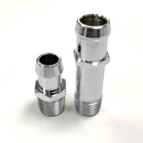 Hr0553 Pirate Mfg 3/4 Water Pump 5/8 Intake Chrome Steel Heater Hose Fitting Set Hot Rat Rod
