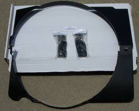 9555 Reproduction 7493/9555 1966-1968 Plymouth Dodge 22 Inch 2 Piece Fan Shroud And Bracket Kit New Set