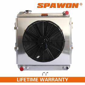 Crs50 Spawon Fan Shroud Radiator For Toyota Pickup 4runner 1988-1995 V6 3 Rows At Mt